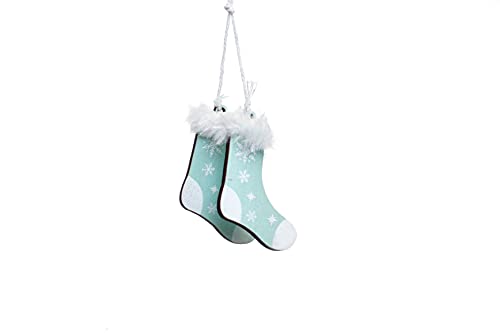 HEITMANN DECO Tree Ornament, Natural, Blue, White, Approx. 4-6.5 cm, ca. 4-6,5 cm - Image 3