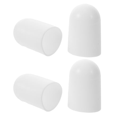 HANABASS 4pcs Flashlight Diffuser Caps Soft Silicone Dome Covers White Anti Glare Light Protection Suitable for 39-43mm Lamp Heads Mood Enhancement