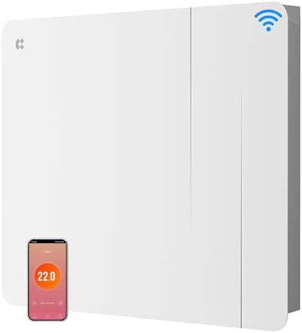 CIARRA CBHTD10A-W Elektroheizung Keramik 1000W Smart Wandheizung mit WLAN | Wärmespeichernde Heizung, Programmierbares Thermostat Wochentimer Frostschutz Fenstererkennung LCD Displ