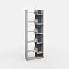 Ada Home Decor Bonaparte Bookcase, 64.17'' x 53.4'' x 8.66'', Light Mocha & Turquoise
