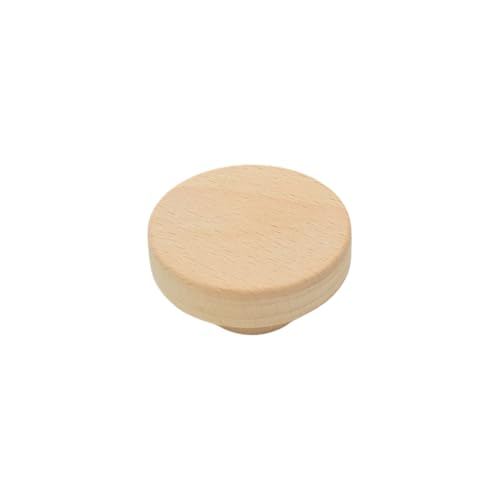 食器棚用木製ハンドル 50個 シングルホール 未塗装木製ハンドル 家具引き出し ハリウッド ブナ ラウンド スモール 木製ハンドル 木製 オリジナルウッドカラー ブナ 40mm (ブナ、50mm)