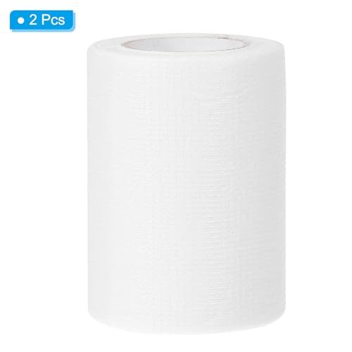 Image of PATIKIL 4inch x 33ft Fiberglass Cloth Tape, 2pcs Polyester Fiberglass Mesh Tape Drywall Tape Polyester Fiber Tape Waterproof White 2.3oz(65g) 0.2MM for Roof Shower Walls Tiles Boat