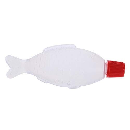 WyldSenc 200 botellas de salsa de soja en forma de pescado de 4 ml, botellas de vinagre para salsa Onigiri Rice Ball Flavor Enhancer Receptacle Suministros diarios