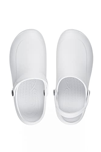 Estro Zoccoli Donna Sabot Uomo - Zoccoli Sanitari Donna Unisex Ciabatte Uomo Gomma Ciabatte Plastica F92 (39, Bianco) - 3