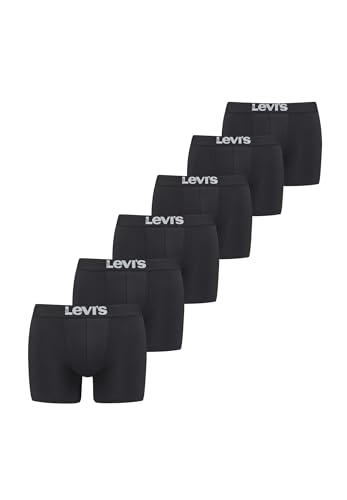 Levi's Boxer, Negro (Black), M (Pack de 6) para Hombre
