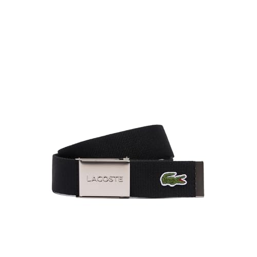 Image of Lacoste Men's L.12.12 Textile Signature Croc Logo Belt