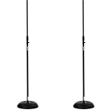 On-Stage MS7201B Round Base Microphone Stand (2-pack)