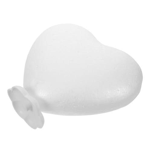 HEALSOPTHY de Espuma de Poliestireno Corazón con Base Escultura Blanca para Manualidades DIY Decoración Versátil para Bodas Navidad y Pintura
