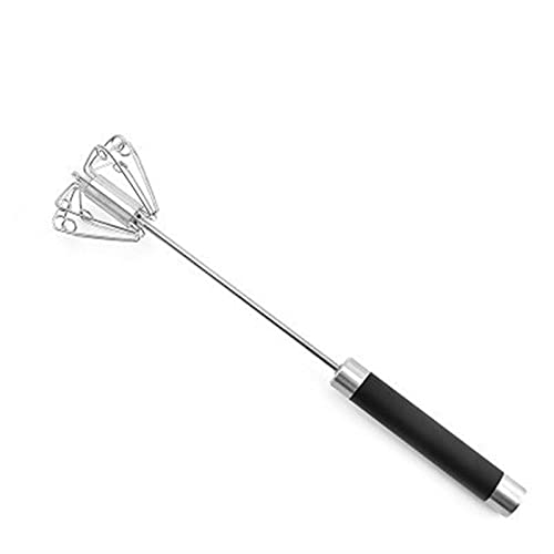 JIYANANDP DDQ Batidor semiautomático Batidor de rotación manual Batidor de acero inoxidable Mezclador manual Crema de huevo Mezclar Herramientas de cocina