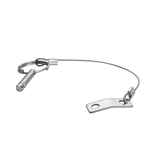 Bimini Top Quick Release Pin 1/4" 316 Stainless Steel With Lanyard Pin,Boat Bimini Top Deck Pins,Marine Bimini Top Hardware Accessories,Pack Of 4 #TOP6