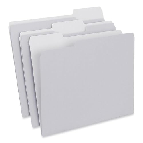 for Letter Size Top Tab File Folders - Gray (100/BX)