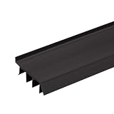 Randall Manufacturing Co., Inc | Vinyl Door Bottom | Vinyl Weatherstrip | 4 Feet Long | Brown | for 1 3/4” to 2” Thick Doors | Fits Gaps from 1/4” to 9/16” | Made in The USA
