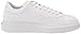 Armani Exchange Men's Thick Sole Leather Sneakers, Optical White, 7.5