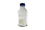 USA LAB 250 ML Round Media Bottle with GL45 Screw Cap, Clear 3.3 Borosilicate Glass Bottles for Scientific Solution Storage, Multi Purpose Science Labs Solvent Container