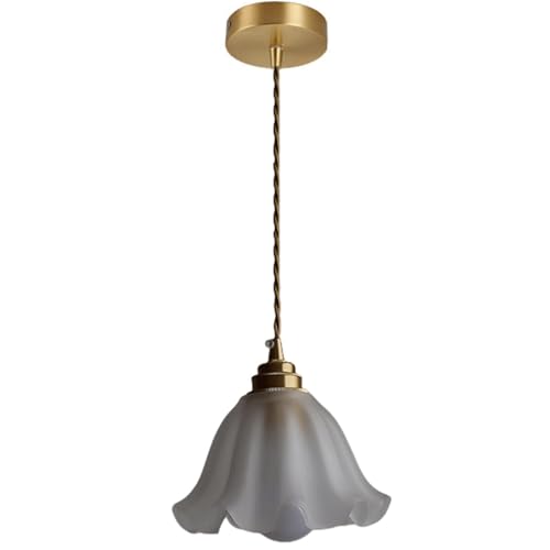Lustre suspension en verre style industriel chic et monture E27