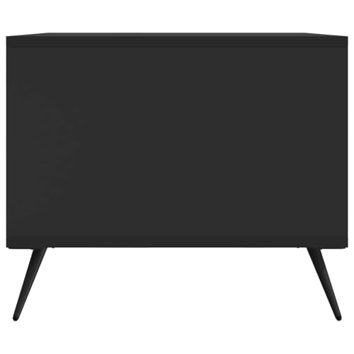 Table basse noire en bois 90cm table d'appoint salon vintage - 6