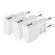 Security-01 3er-Pack USB-Ladegerät, 5V 1A 5W AC-zu-DC-Netzteiladapter, für IP-Kameras, Tablets, MP3-Player, E-Reader, Smartphones, Elektrowerkzeuge und mehr