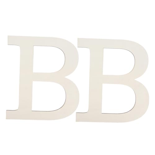 FUNOMOCYA 2pcs Big Paintable Wood Letters b Unfinished Wooden Alphabet Slices for Diy Wall Art Dec