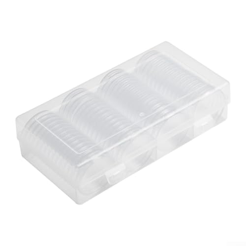 Contenedor transparente redondo para monedas 40mm miniatura 6