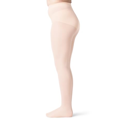 Image of Silky Toes Girls Opaque Microfiber Tights 1-2 Pairs Black White or Colored Nylon Stockings for Kids - ballet footed tights