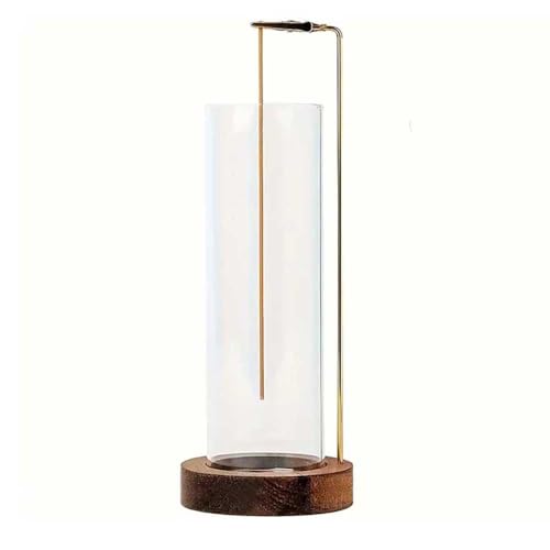 Modern Incense Holder with Round Glass Ash Catcher Wooden Upside Down Incense Stick Holder for Home Fragrance