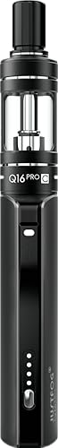 Justfog Q16 PRO Cigarrillo electrónico 900mAh, depósito de 1,9 ml con resistencia integrada de 1,6 ohm. 4 niveles de potencia, indicador de carga LED (producto sin nicotina) (Negro)