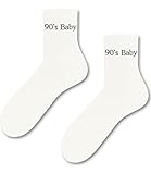 Todo Calzini divertenti con motivo Italia. Calzini alla moda con la scritta - 90's Baby for Women.