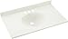 Swanstone VT1B2243-018 Ellipse Solid Surface Single-Bowl Vanity Top, 43-in L X 22-in H X 7.25-in H, Bisque