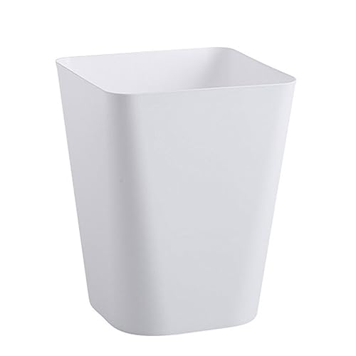 BOKIOESDE Küche Mülleimer Mülleimer Papierkorb Große Öffnung Quadratische Aufbewahrungsboxen Große Kapazität Home Badezimmer Haushalt, Weiss, L