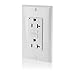 Leviton GFNT2-W Self-Test SmartlockPro Slim GFCI Non-Tamper-Resistant Receptacle with LED Indicator, 20-Amp, White