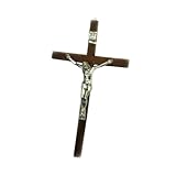 Zanthicia Wandkreuz Skulptur mit Jesusmotiv, christliche Figur über der Tür, Atemberaubendes Dekorationsstück aus hochwertigem Holz, kunstvoll gefertigt, heilige Figur für den Eingang