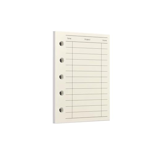 Image of Zelten Loose Leaf Punched Paper Refills Paper for 6 Hole Binder Personal Organizer Diary Notebook Refillable Planner (Todo,A8 /5 Hole)