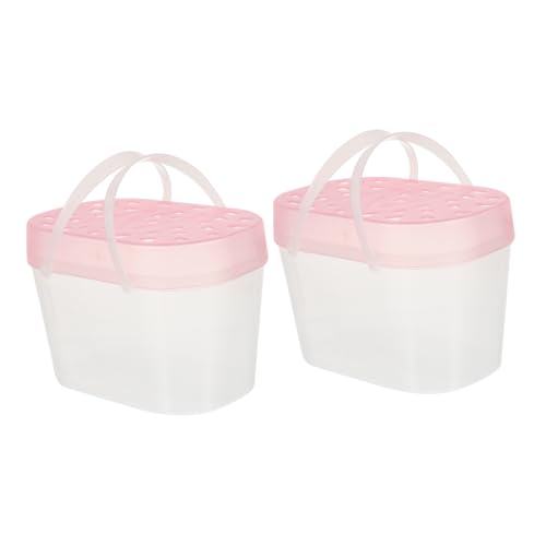 HOLIDYOYO Pp Material Pet Cages 2pcs Reptile Hamster Carrying Boxes Drop- Design Easy to Carry Practical