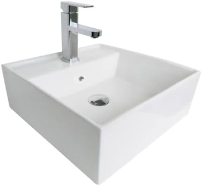 Cuba De Apoio De Louça Branca - Sobrepor Quadrada 41cm.