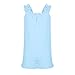 Girls Summer Cotton Linen Vest Shirts Shorts 2PC Sets Sleeveless Ruffle Trim Tank Tops Short Pants Beach Vacation Suits Solid Color Loose Fit Outfits for Kids