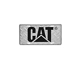 CAT Aluminum Diamond Plate License Tag - Caterpillar Truck Equipment Gift