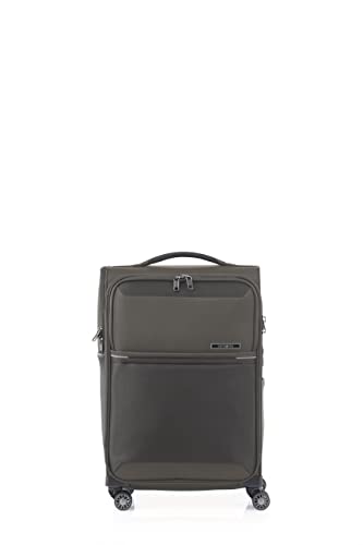 Image of Samsonite 73H 55 cms Nylon Spinner Softsided Cabin Luggage | Trolley Bag For Men Women, Platin Grey