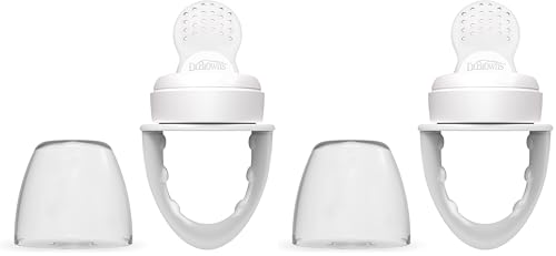 Image of Dr. Brown's Designed to Nourish, Fresh Firsts Silicone Feeder, Grey, One Size (Pack of 2)