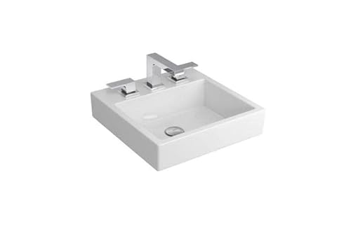 Cuba Sobrepor Quadrada C Mesa 415mm Branco Deca