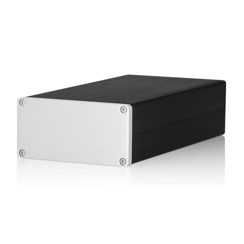 Caja de aluminio para chasis de bricolaje, amplificador/preamplificador/carcasa DAC, caja de aluminio PCB, instrumento de bricolaje, caja de proyecto electrónico para placas de circuito impreso (102 x