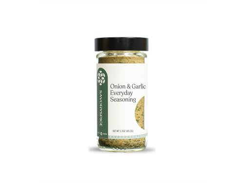 Savory Spice Onion & Garlic Everyday Seasoning (2.3 oz) - Salt-Free Garlic and Onion Powder Blend for Cooking, Grilling & Tableside Use