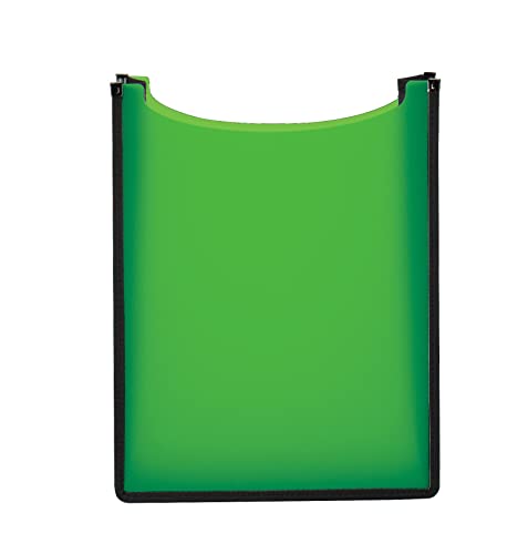 HERMA 19551 Heftbox A4 Schulranzen transparent grün, oben offen, Kinder...