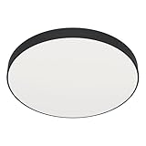 Eglo Access LED plafonnier Zubieta-A, applique murale 1 flamme, acier et plastique noir/blanc, télécommande,...