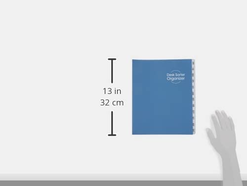 Smead Desk File/Sorter, Monthly (Jan-Dec), 12 Dividers, Letter Size, Dark Blue (89286) #TOP3