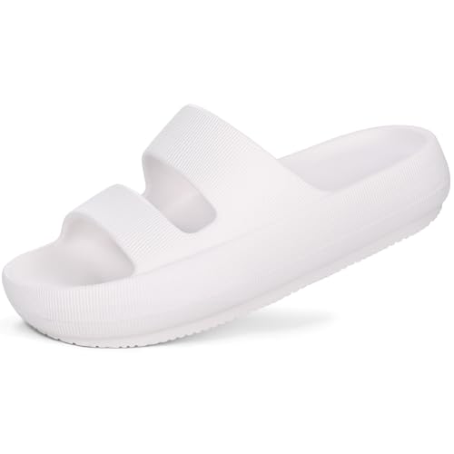 Image of shevalues Orthopedic Slide Sandals for Women with Arch Support Pillow Soft Recovery Slip on Sandals Lightweight Summer Cloud Slippers for Plantar Fasciitis