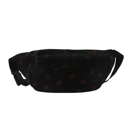 eYLun Women Crossbody Bag Fanny Pack Casual Fashion Waist Bag Chest Bag Adjustable Waist Pack for Travel Walking Running Hiking Cycling Black
