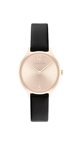 Calvin Klein Women's Analog Quartz Watch with Leather Strap 25200060