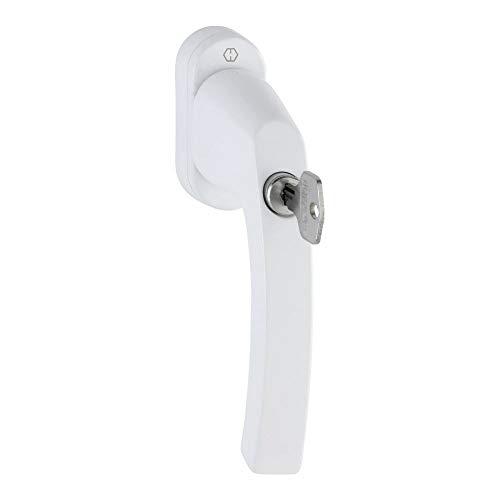 Preisvergleich Produktbild HOPPE Fenstergriff Luxembourg 099S / U52Z 200NM / abschließbar / weiss RAL9016 / 35 mm