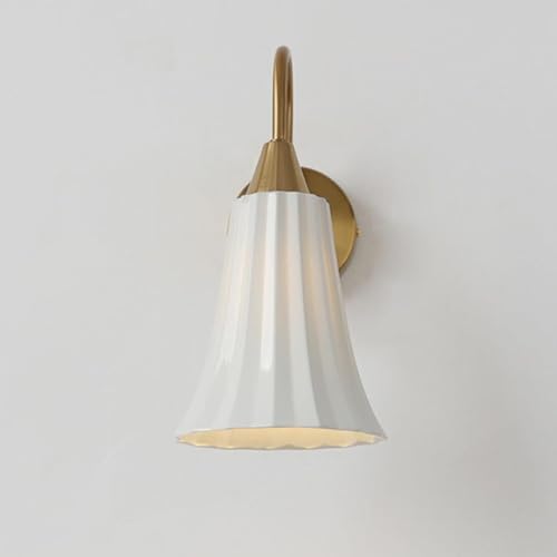 Lámpara de pared moderna de vidrio blanco con soporte cuello de cisne 7
