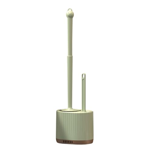 ZYLEDW 2 in 1 Toilet Bowl Brush Plunger Set Toilet Brush and Holder Set Toilet Bowl Brush with Tweezers Long Handle Ventilation Slots Base Toilet Cleaner Brush for Bathroom Deep Cleaning